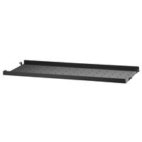 String Hylle med Lav Kant Metall 20x58 cm Sort