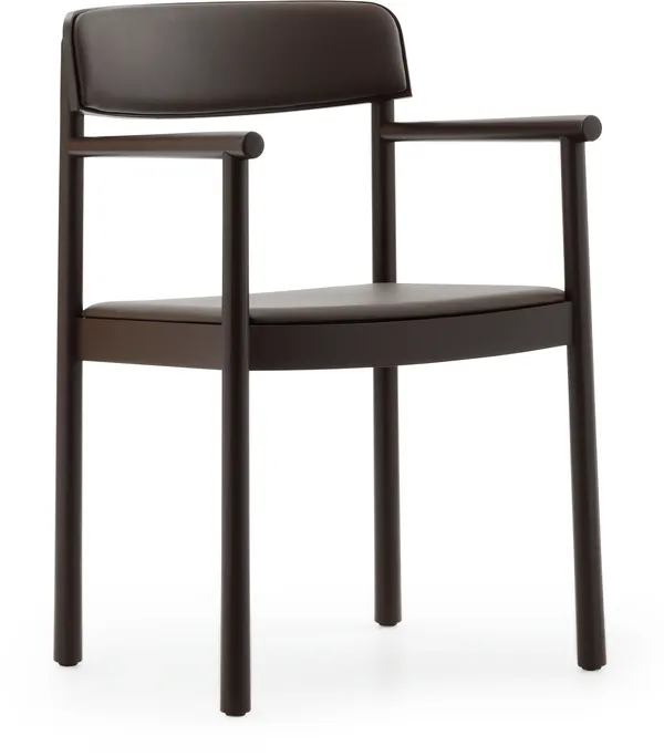 Timb Stol Med Armlene Brun / Ultra Leather Chocolate