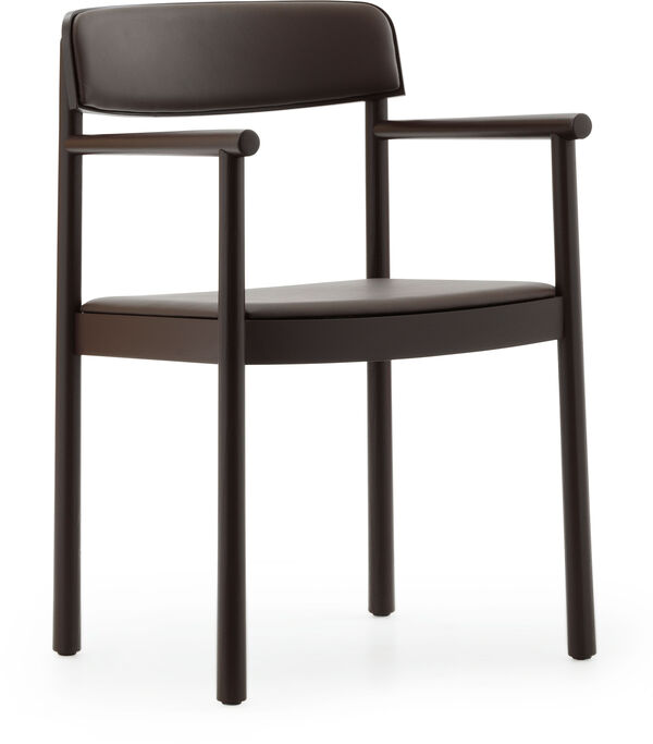 Timb Stol Med Armlene Brun / Ultra Leather Chocolate