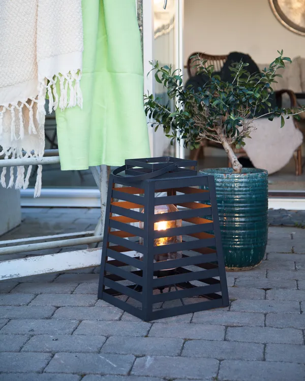 Yankton table/Floor lamp IP44 Sand Black