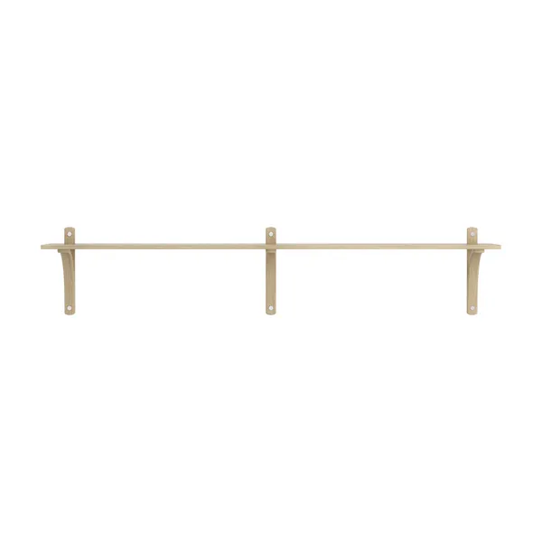 Levi Wall Shelf 180 cm Small Aluminium / Naturlack Oak