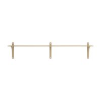 Levi Wall Shelf 180 cm Small Aluminium / Naturlack Oak