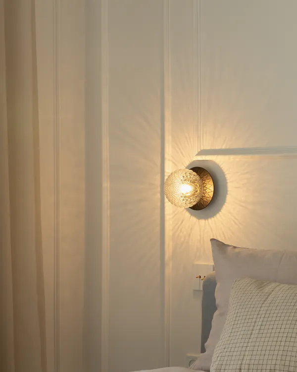 Liila 1 Vegg-/Taklampe 140 mm Sort / Klar