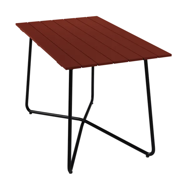B25A Bord 70x120 cm Mörkröd / Svart