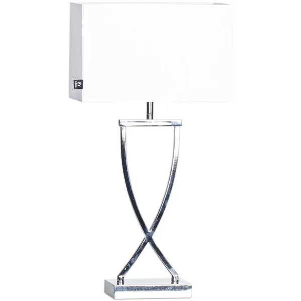 Omega Bordslampa 52 cm Krom / Vit