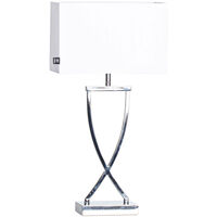 Omega Bordslampa 52 cm Krom / Vit
