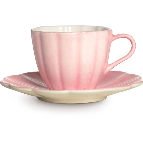 Oyster Kuppi Pikkulautasella 25 cl Light Pink