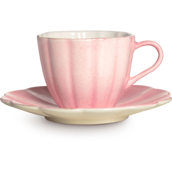 Oyster Kop med Underkop 25 cl Lys Rosa