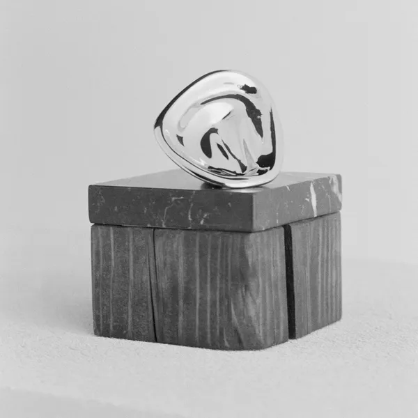 Ripple Knob Vægkrog 9 cm Sølv