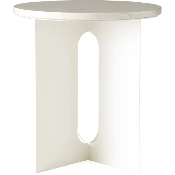 Androgyne Sivupöytä Ivory / Valkoinen Marmori