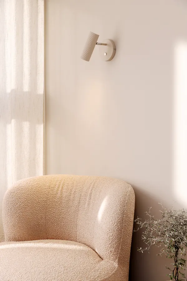 Hubble Vegglampe Beige