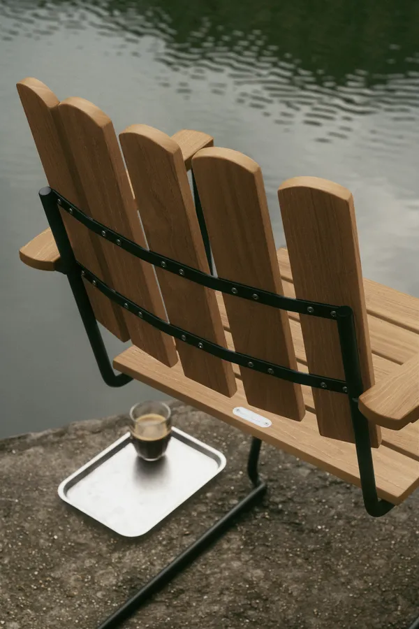 Armstol A2 Ubehandlet Teak / Sort