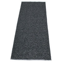 Svea Gulvtæppe 70x320 cm Metallic Black/Black