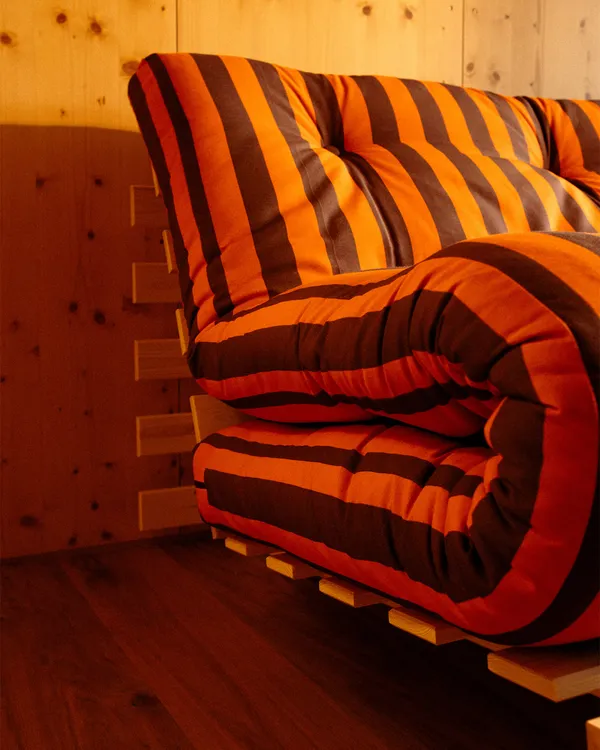 Roots Sovesofa 90x200 cm Orange / Brun