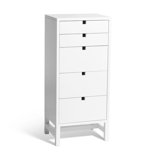 Falsterbo Chest Of Drawers Small 5 Drawers White Lacquer