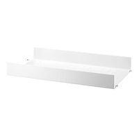 String Hylly Korkealla Reunalla Metalli 30x58 cm Valkoinen