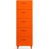 Relief Byrå Hög Med Ben Orange