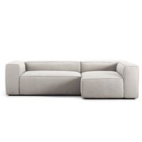Grand 3-Sitssoffa Divan Höger Minetyg Moon White