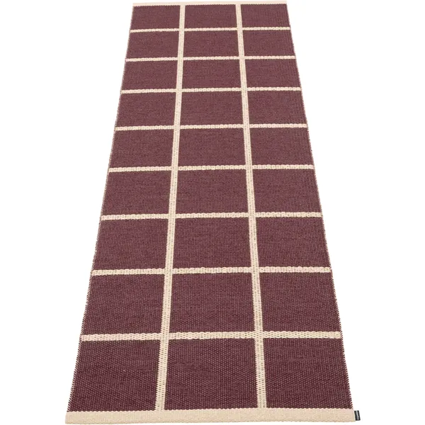 Criss Muovimatto Burgundy / Cream 70x225 cm