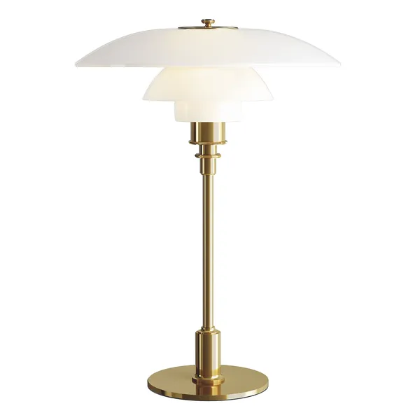 PH 3½-2½ Table Lamp Brass/White Opal Glass