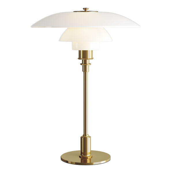 Ph 3½-2½ Bordlampe Messing/Glass