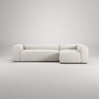 Grand 4-Personers Sofa Divan Højre Steam White