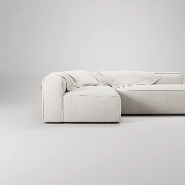 Grand Loungesofa 3-Pers åben ende Højre Steam White