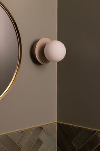 Art Deco Vägg-/Taklampa Mud / Vit