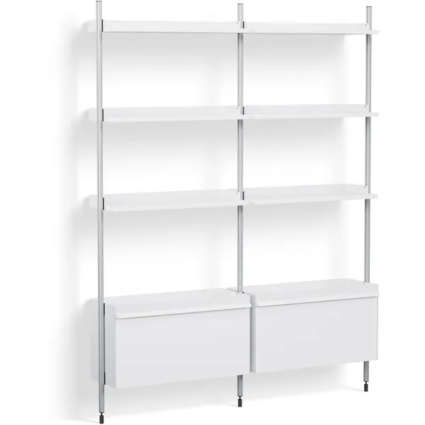 Pier System 132 2 columns PS White / Aluminium