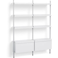 Pier System 132 2 columns PS White / Aluminium