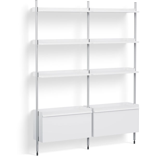 Pier System 132 2 columns PS White / Aluminium