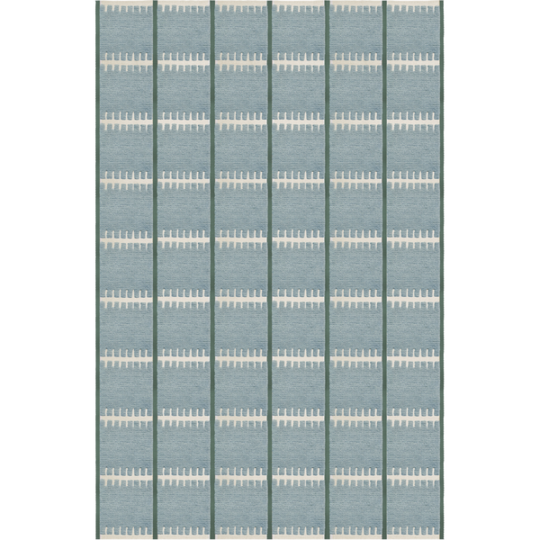 Lilly Uldgulvtæppe 180x270 cm Blåt