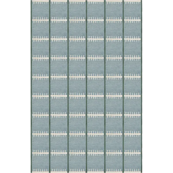 Lilly Uldgulvtæppe 180x270 cm Blåt