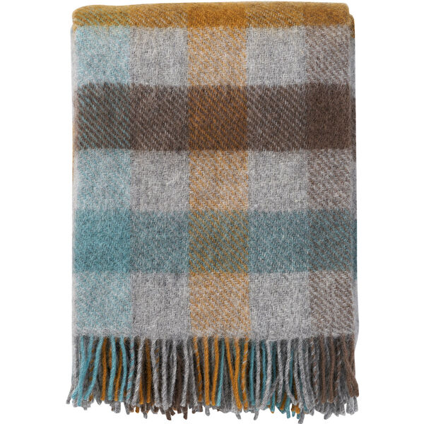 Gotland Plaid 130x200 cm Turkis/Flerfarvet
