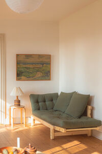 Beat Soffa Med Madrass Lackerad / Linen