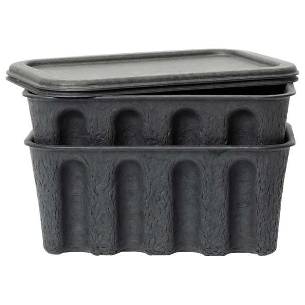 Paper Pulp Laatikot 2 kpl:n pakkaus Pieni Charcoal