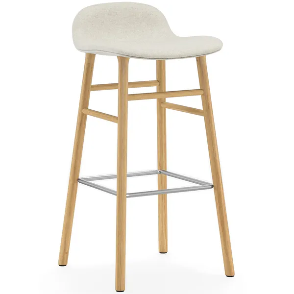 Form Barstol 75 cm Vit / Ek