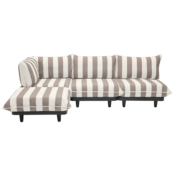 Paletti Modulaarinen Sohva 3-paikkainen Leposohvalla Stripe Cacao