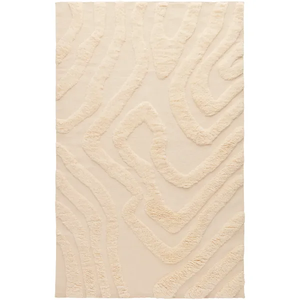 Flow Villamatto 300x400 cm Luonnonvalkoinen