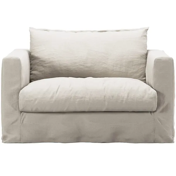 Le Grand Air Nou Love Seat Linne Creamy White