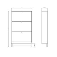 Falsterbo Shoe Cupboard 3 Compartments White Lacquer