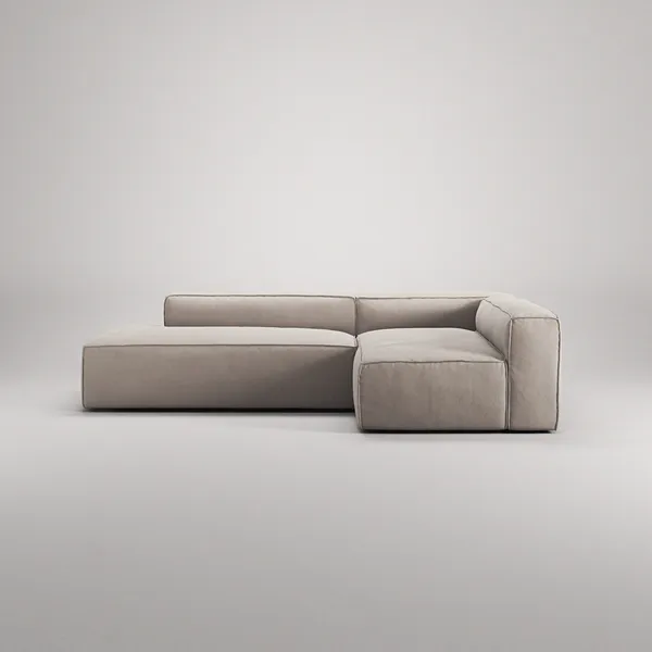 Grand Loungesoffa 3-Sits öppet avslut Vänster Minetyg Sandshell Beige
