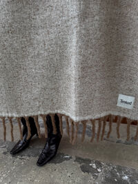 Fridh Plaid Mohair 130x170 cm Brun / Offwhite