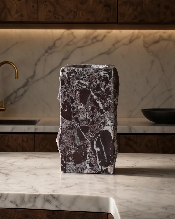 Edge Vase Large Rosso Levanto