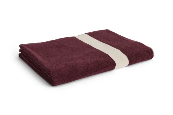 Stripe Bath Towel 100x150 cm Burgundy