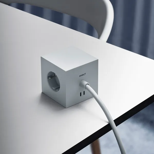 Square 1 Jatkojohto USB-C:llä / Magneetti 18 m Gotland Grey