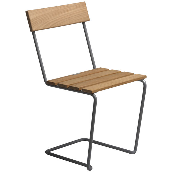 Stol 1 Obehandlad Teak / Varmförzinkat Stål
