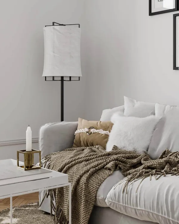 Softy Gulvlampe Matthvit / Matt Svart