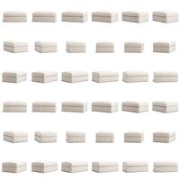 Klädsel Till Le Grand Air Fotpall Linne Creamy White