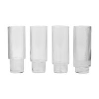 Ripple Longdrinkglass 4-pk Smoked Gray